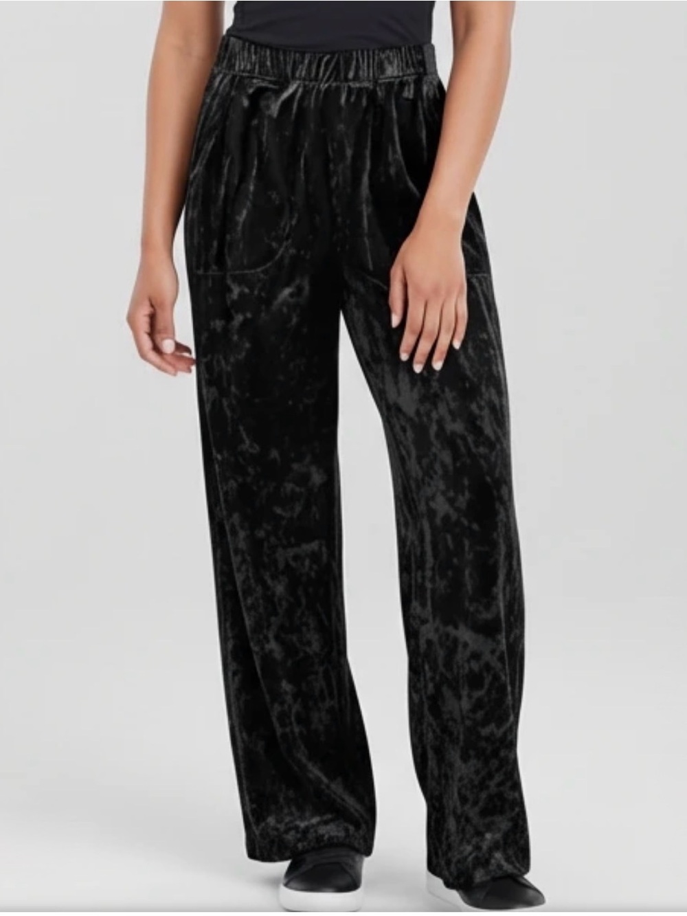 a new day Black Velvet Wide-Leg Pants